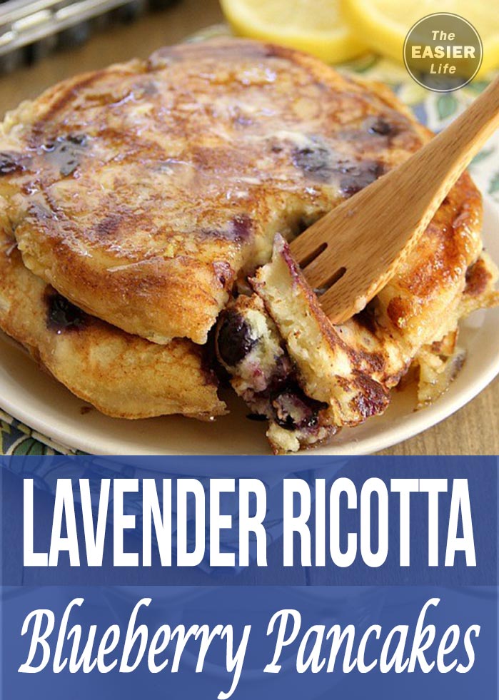 Blueberry Lavender Ricotta Pancakes 3