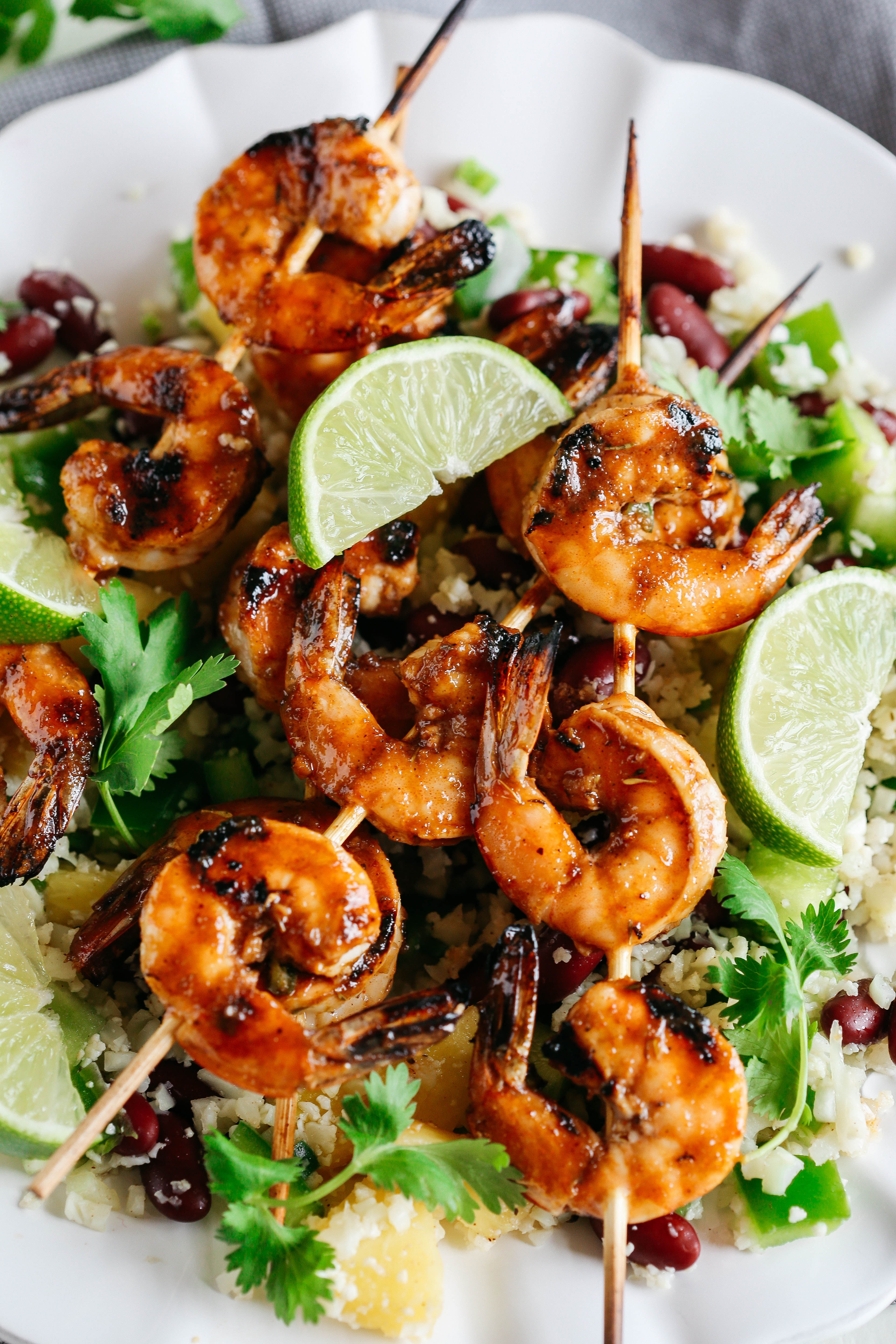 This Caribbean Jerk Shrimp with Cauliflower Rice is super flavorful, deliciously filling and perfect for weekly meal prep!